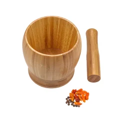 Bambusmörser mit Stößel Ø 12 cm