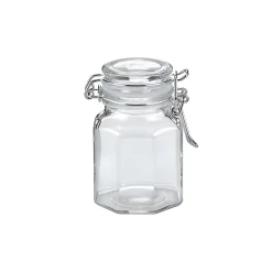 Bügelglas 100 ml achteckig