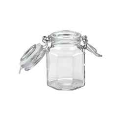 Bügelglas 100 ml achteckig