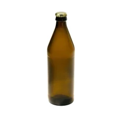 Bierflasche 500 ml braun mit Kronkorkenmündung Typ B
