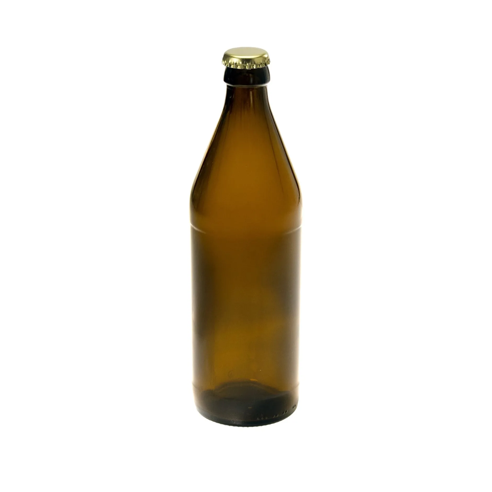 Bierflasche 500 ml braun mit Kronkorkenmündung Typ B