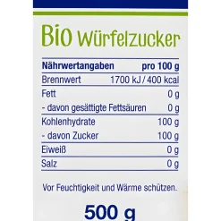 Bio-Würfelzucker, 500 g