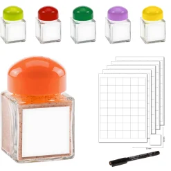 Buntes Cubi-Streuer-Set, 6 Gläser