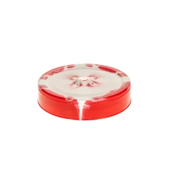 CT 70 Trinkhalmdeckel Batik rot-weiß, Loch Ø 8 mm