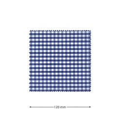 Deckchen 120 mm blau kariert