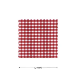 Deckchen 120 mm rot kariert