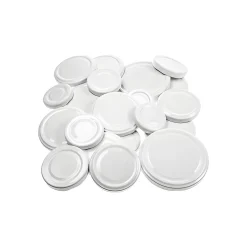 Deckel-Sortiment weiß past., 21-teilig