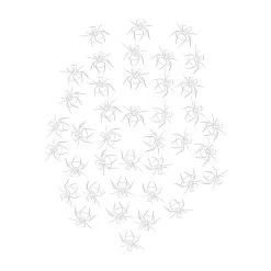 Deko-Spinnen 3,5 cm, transparent, 40 Stück
