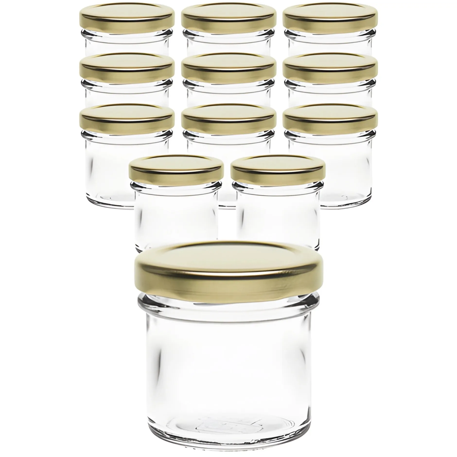 12er Set Ingenio 72 ml mit Deckel gold