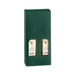 Flaschenkarton 2er 110 x 55 x 240 mm grün