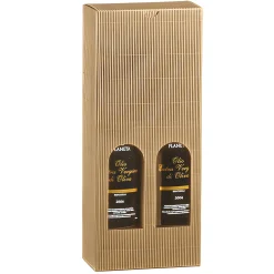 Flaschenkarton 2er 130 x 65 x 315 mm natur