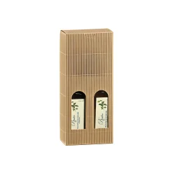 Flaschenkarton 2er 90 x 45 x 215 mm natur
