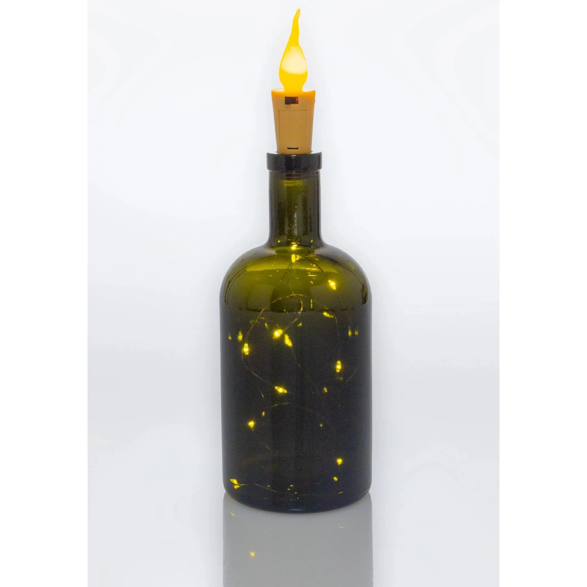 Flaschenlicht 'Flamme' mit 10 LEDs, warmweiß, 2 Stück