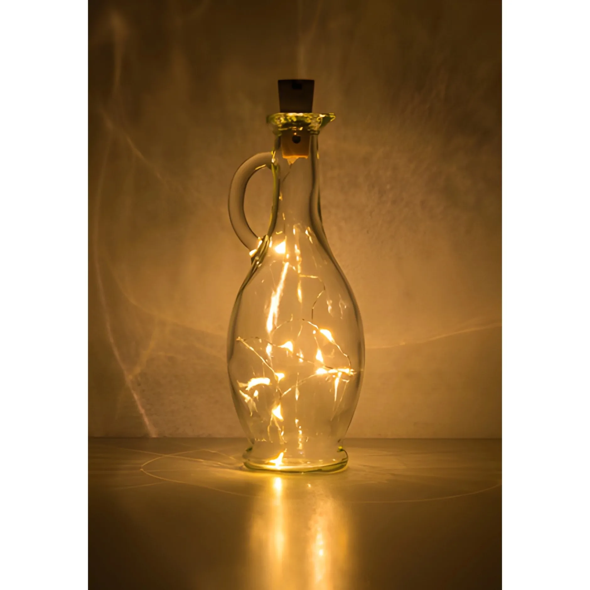 Flaschenlicht, 8 LEDs, warmweiß
