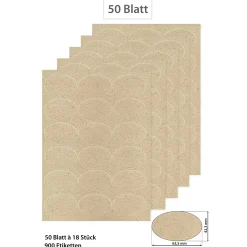 Grasetiketten oval 63,5 x 42,3 mm, 50 Blatt A4, 900 Stück