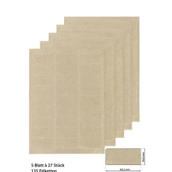 Grasetiketten 63,5 x 29,6 mm, 5 Blatt A4, 135 Stück