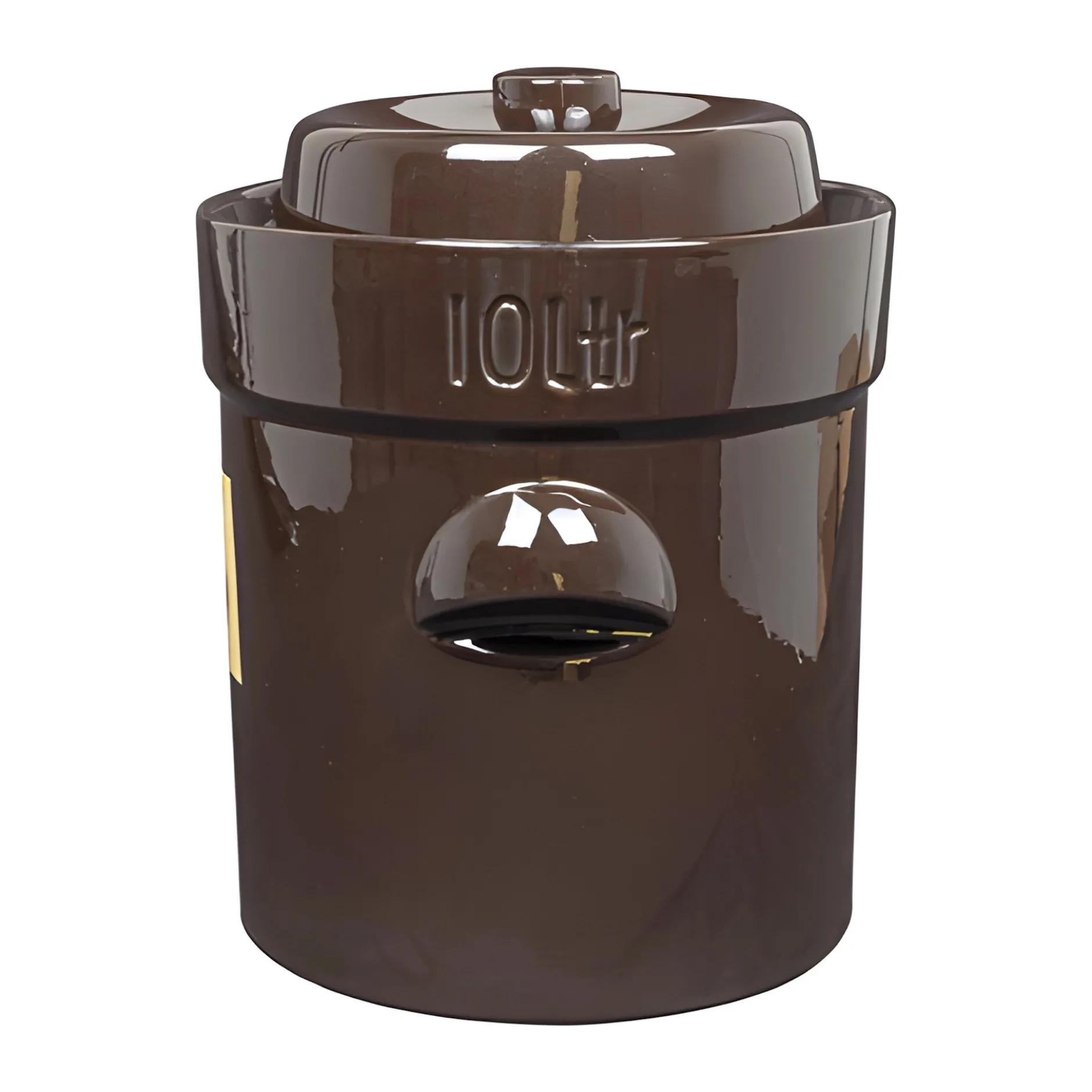 Gärtopf 10 Liter braun mit Beschwerungssteinen