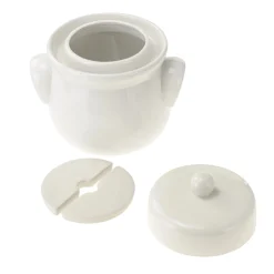 Gärtopf 3 Liter creme-weiß mit Beschwerungssteinen