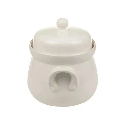Gärtopf 4 Liter creme-weiß mit Beschwerungssteinen