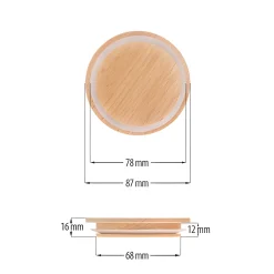 Holzdeckel Ø 87 mm, auch für WECK RR 80