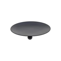 Kerzenständer flach, Ø 12 cm, schwarz