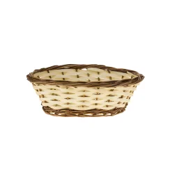 Korbschale 24 x 19 x 7 cm zweifarbig