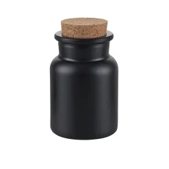 Korkenglas 150 ml schwarz matt beschichtet