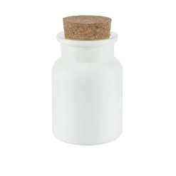 Korkenglas 150 ml weiß matt beschichtet