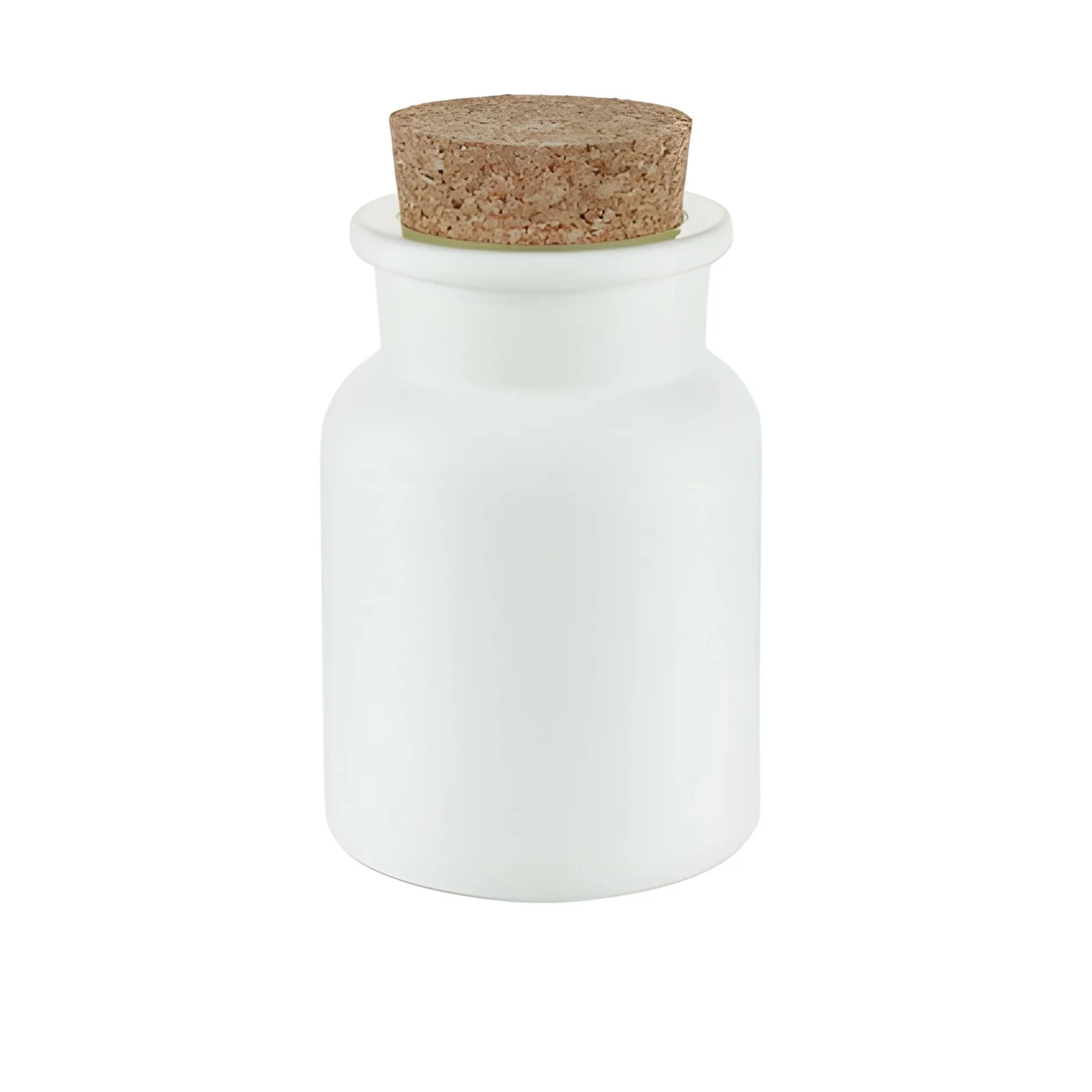 Korkenglas 150 ml weiß matt beschichtet
