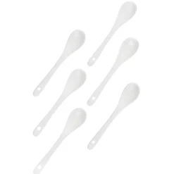 Löffelchen Porzellan 12,5 cm weiß, 6er Pack