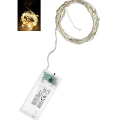Lichterkette mit 40 LEDs, weiß mit Timer