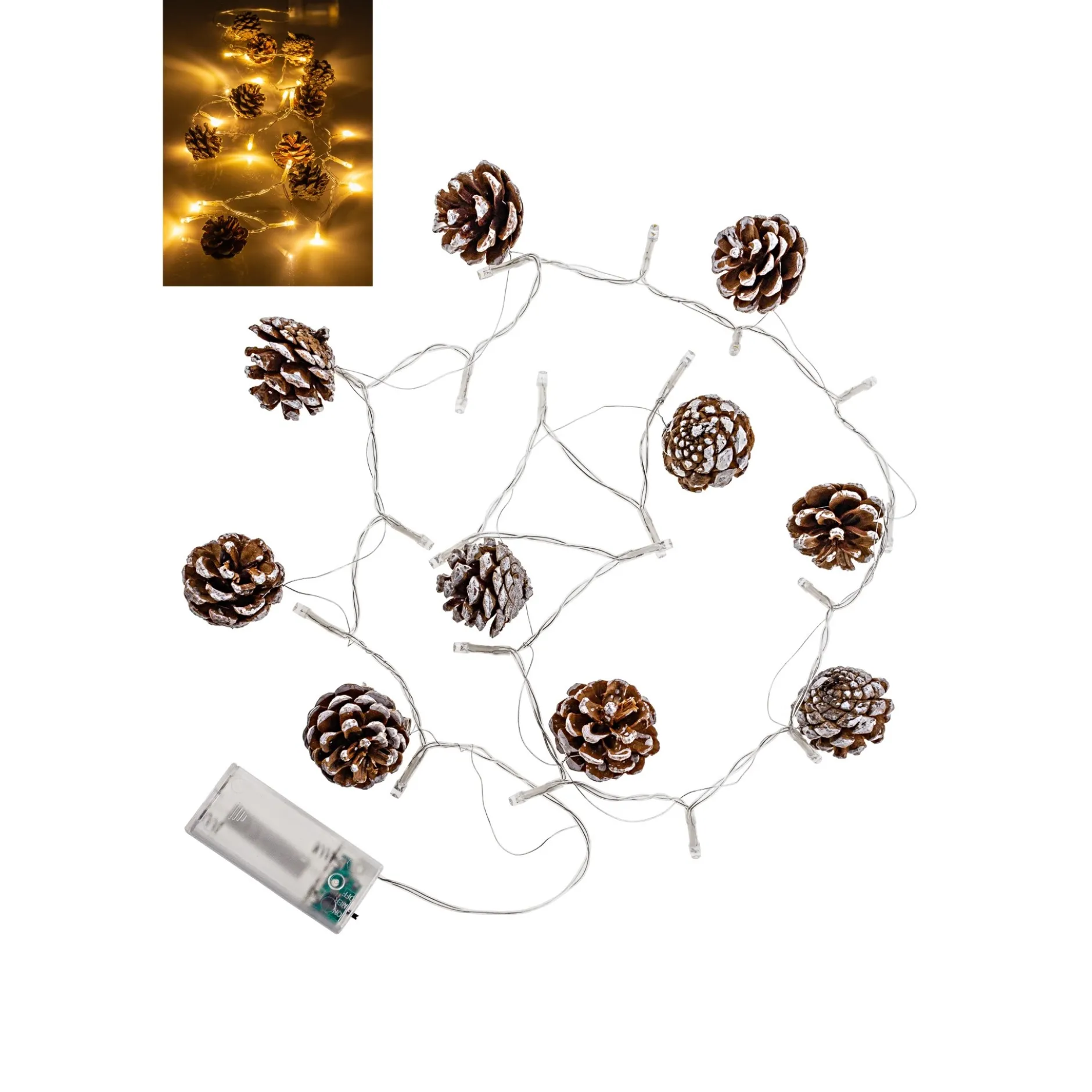 Lichterkette 'Tannenzapfen' mit 20 LEDs, 120 cm