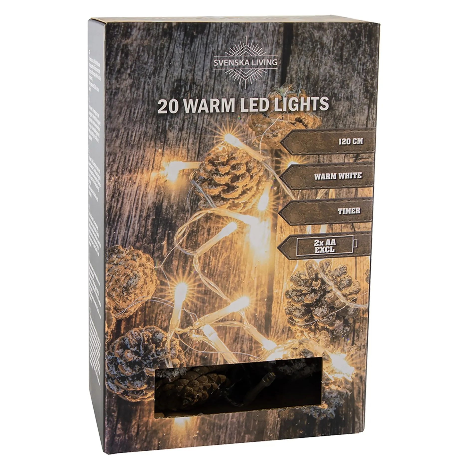 Lichterkette 'Tannenzapfen' mit 20 LEDs, 120 cm