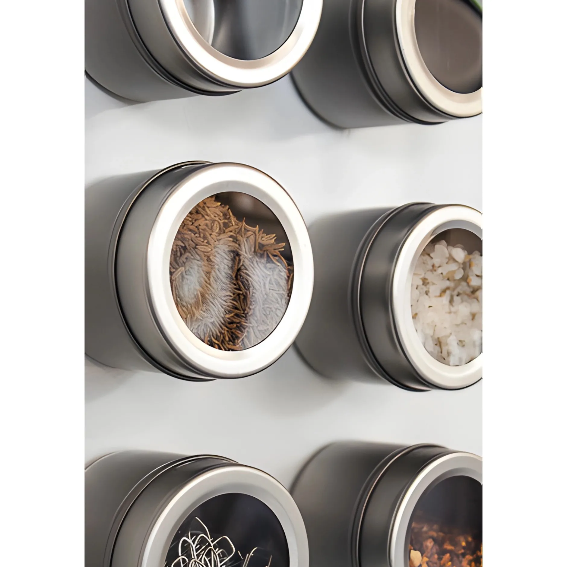 Magnetische Metalldose 110 ml mit Sichtverschluss
