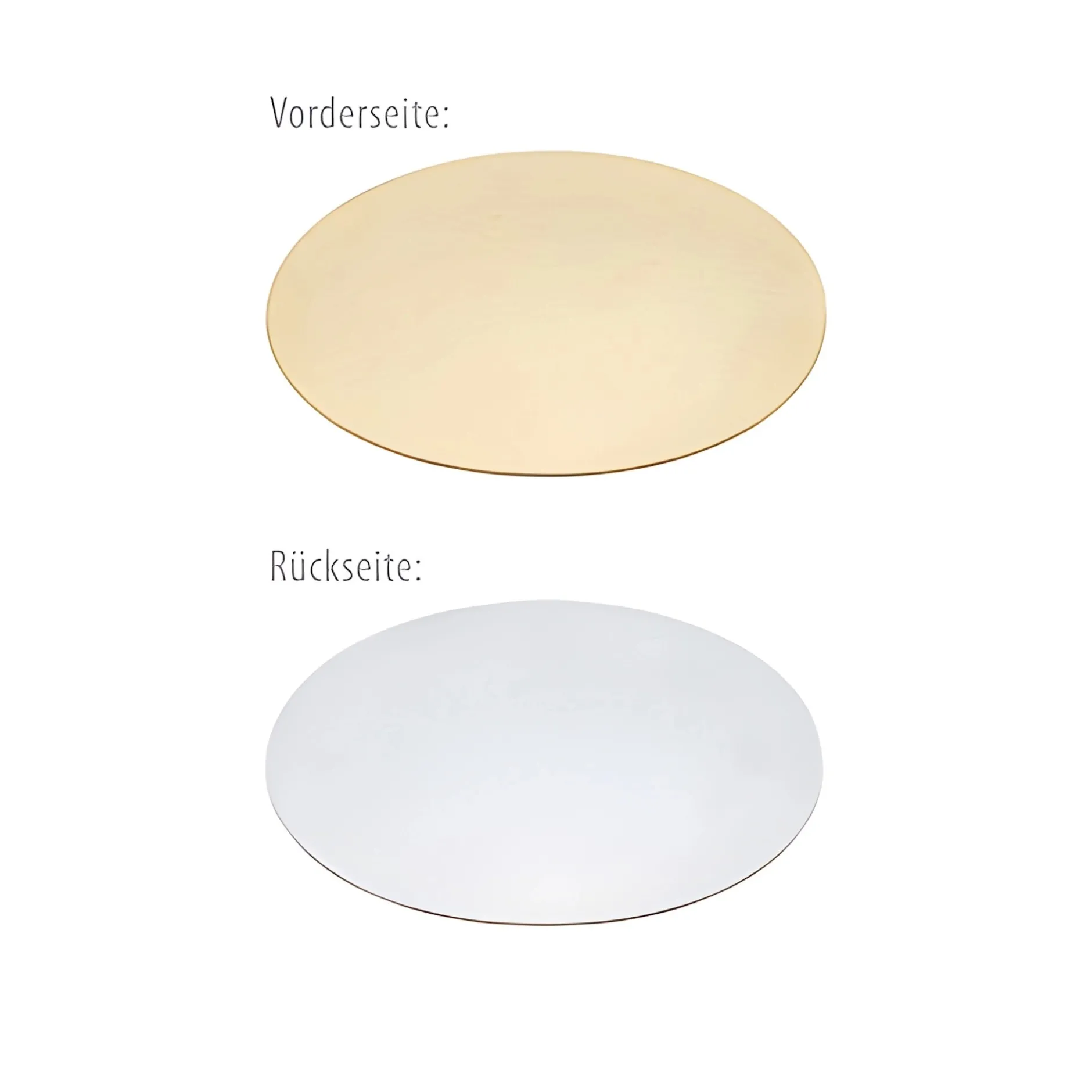 Pappscheibe Ø 160 mm gold/silber, 50 Stück