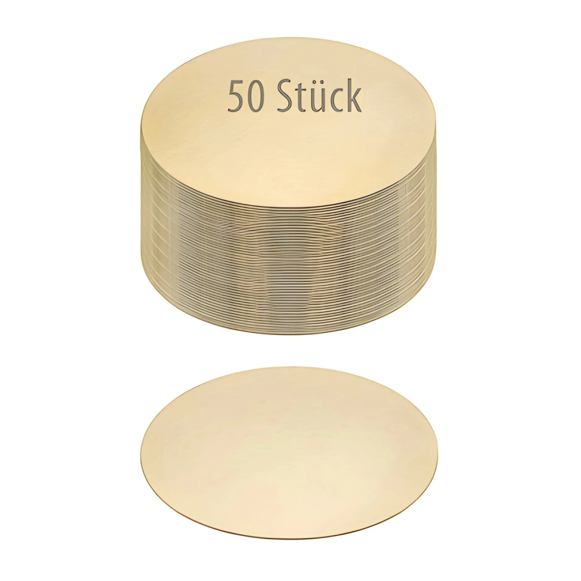 Pappscheibe Ø 160 mm gold/silber, 50 Stück