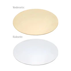 Pappscheibe Ø 200 mm gold/silber, 50 Stück
