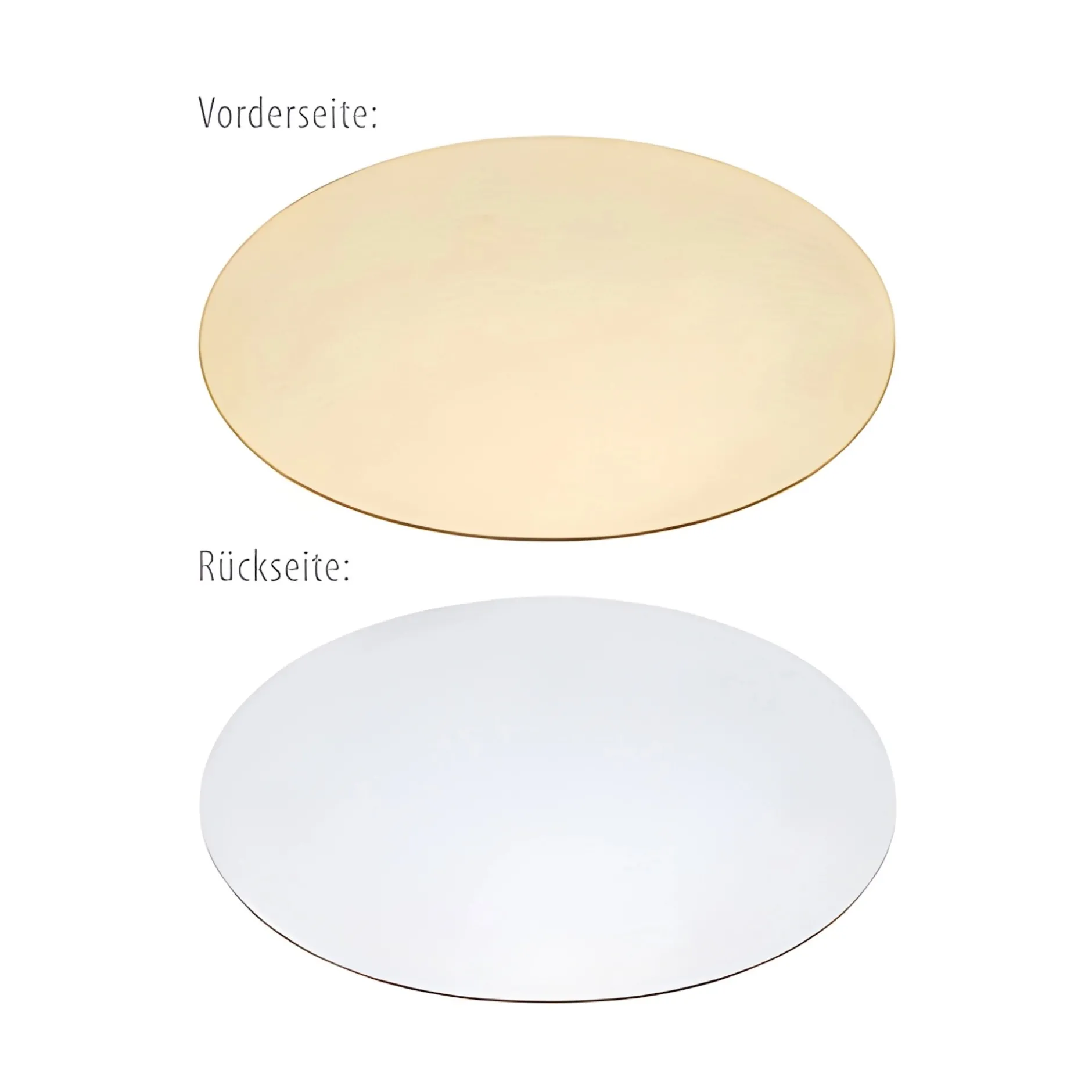 Pappscheibe Ø 200 mm gold/silber, 50 Stück