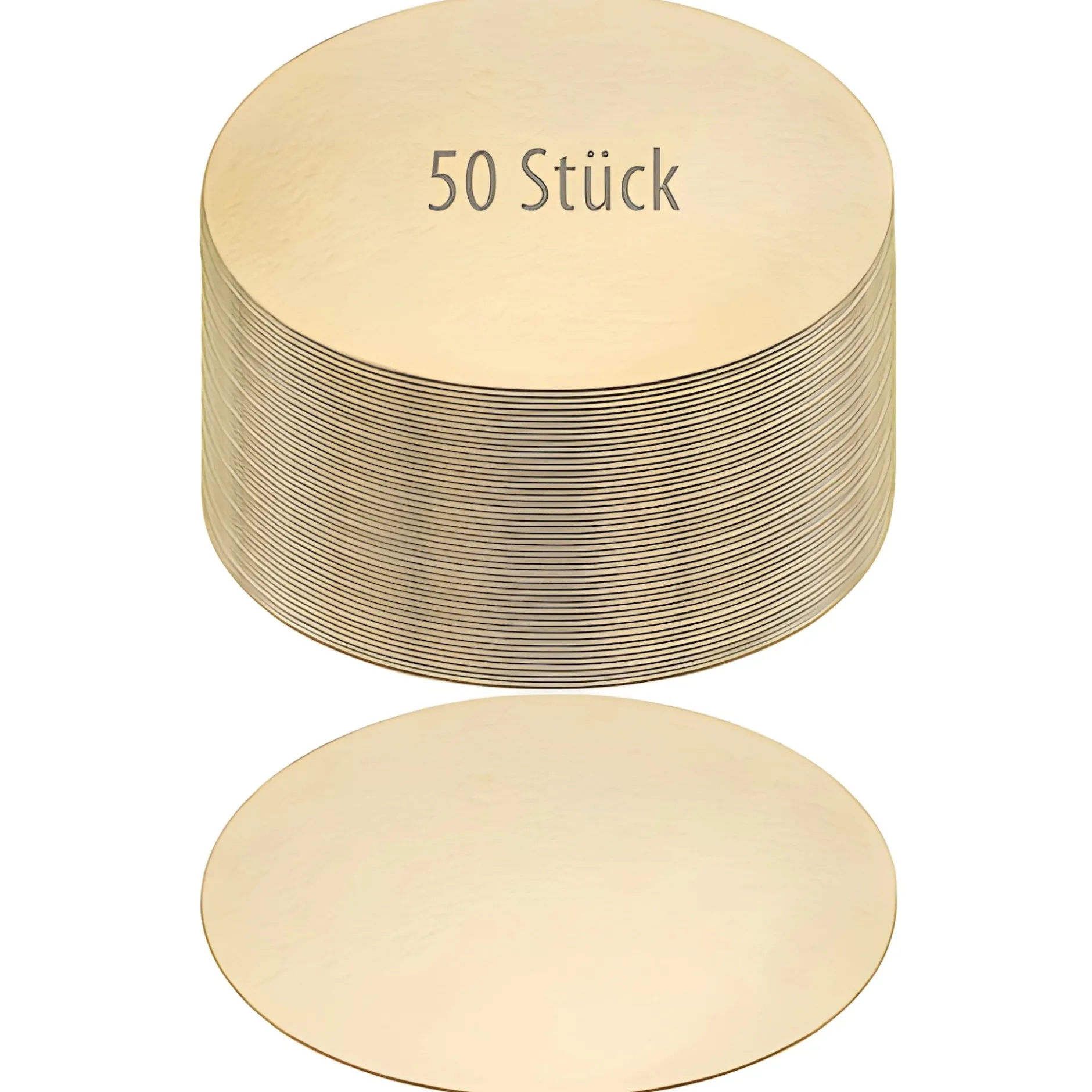 Pappscheibe Ø 200 mm gold/silber, 50 Stück