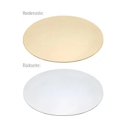 Pappscheibe Ø 200 mm gold/silber, 50 Stück