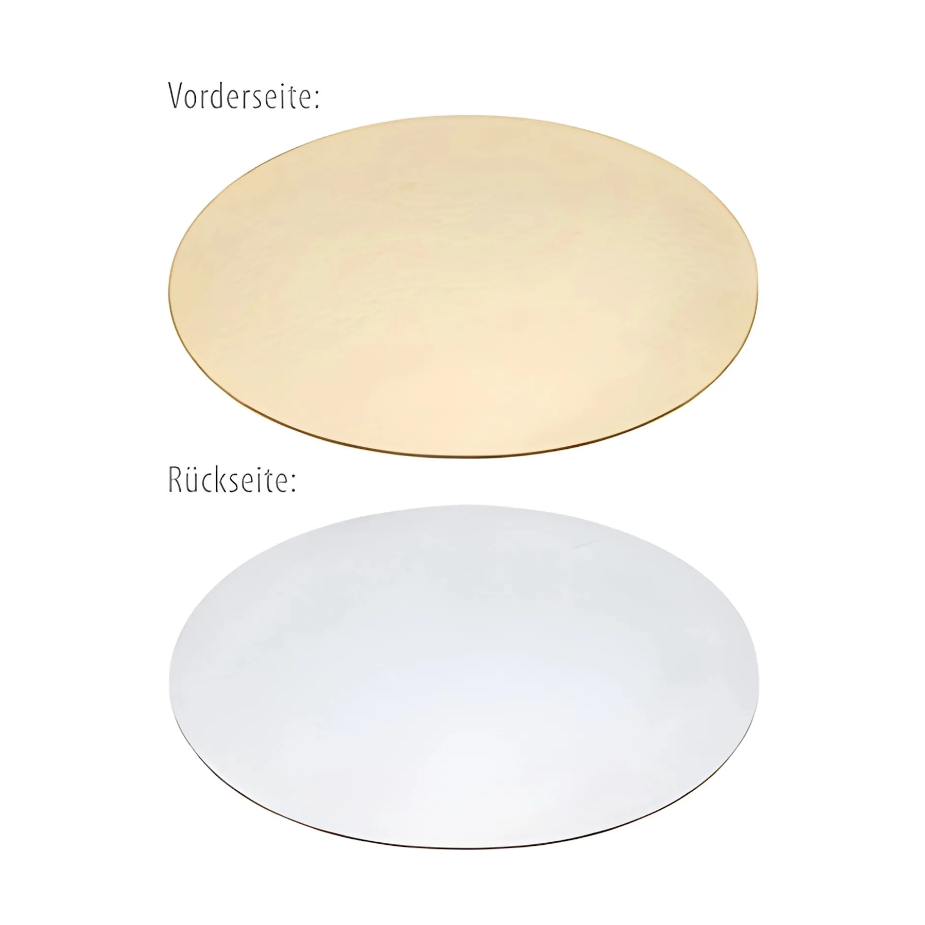 Pappscheibe Ø 200 mm gold/silber, 50 Stück