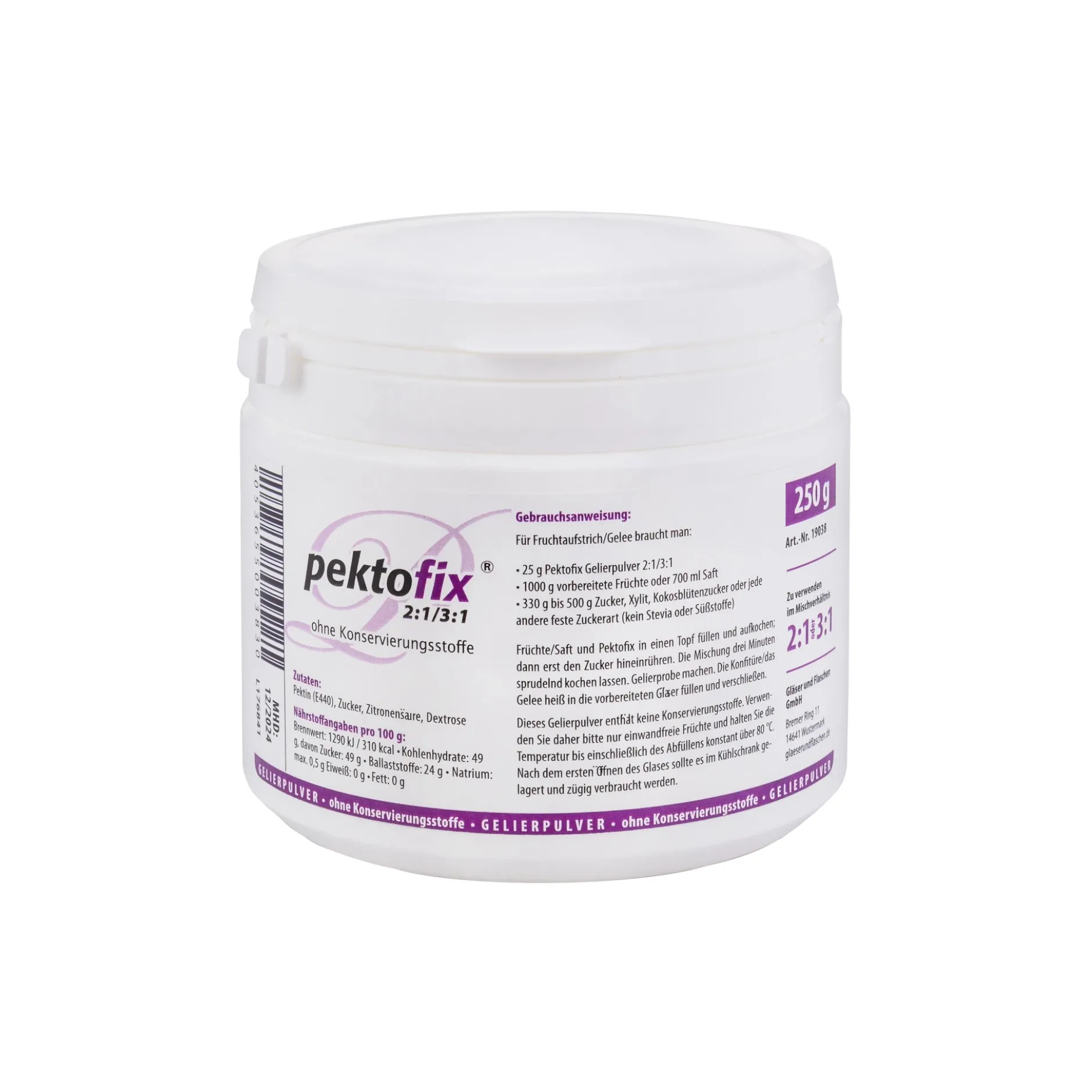 Pektofix Gelierpulver 2:1 / 3:1, 250 g