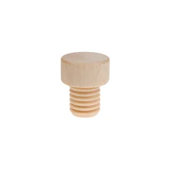 PE-Stopfen 18 mm gerillt mit Holzscheibe Ø 29 mm