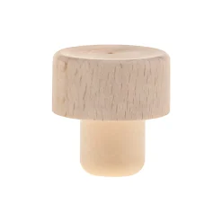 PE-Stopfen 16 mm gespritzt mit Holzscheibe Ø 29 mm