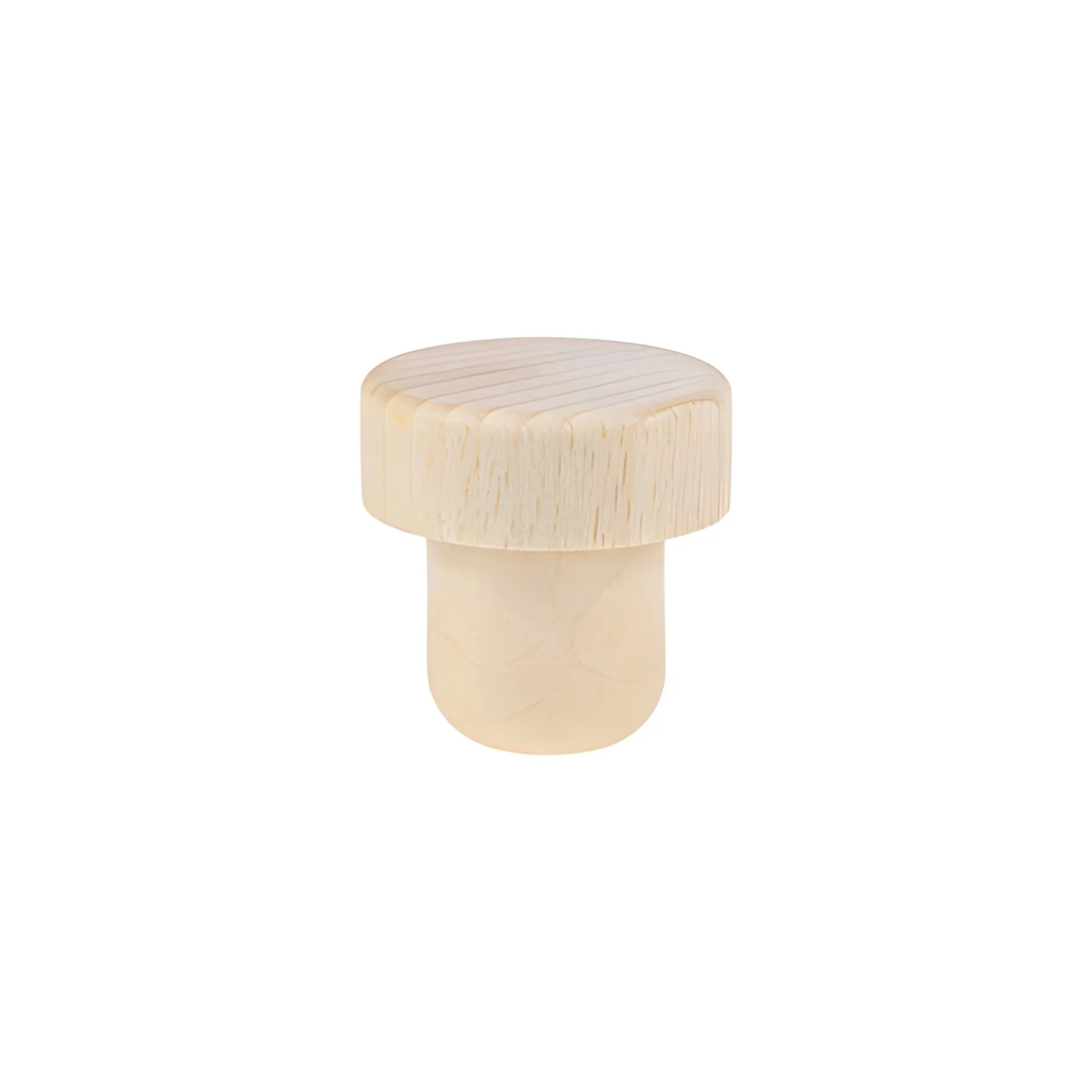 PE-Stopfen 22 mm mit Holzscheibe Ø 34 mm
