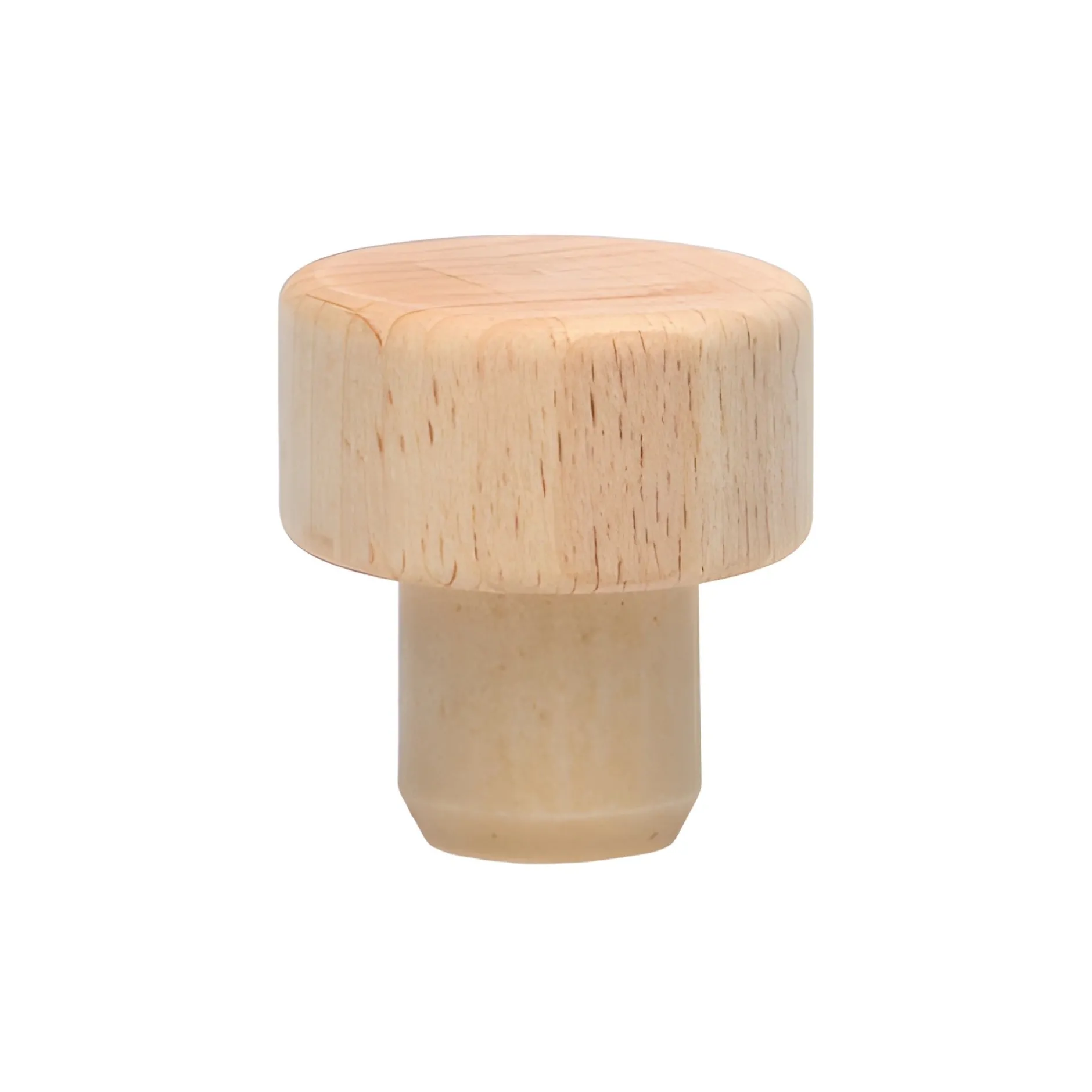 PE-Stopfen 16 mm mit Holzscheibe Ø 29 mm