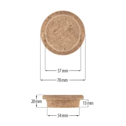 Pilzkorken 54/57 mm, auch für WECK RR 60