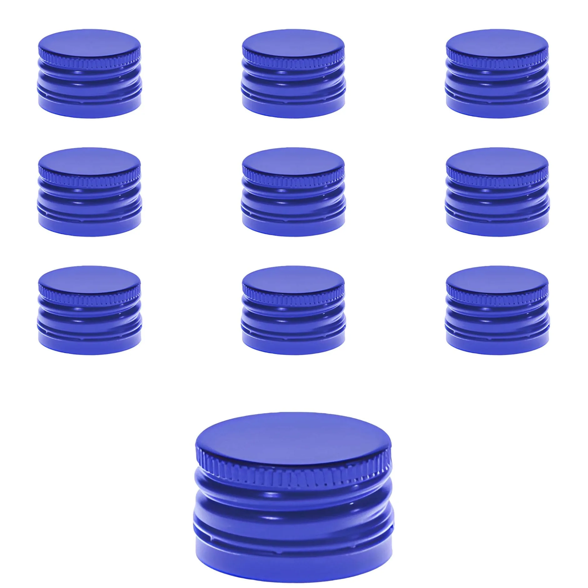 PP 28 blau Aluminium mit Originalitätsring, 10 Stück