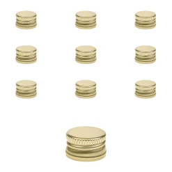 PP 18 gold Aluminium ohne Rollrand, 10 Stück