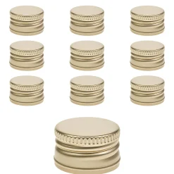 PP 31,5 gold Aluminium ohne Rollrand, 10 Stück